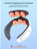 DAMAX-A Upgrade Intelligent Heat Neck Shoulder Massager 6 Electrode Plates 4 Modes Electric Pulse 15 Gears