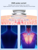 DAMAX-A Upgrade Intelligent Heat Neck Shoulder Massager 6 Electrode Plates 4 Modes Electric Pulse 15 Gears