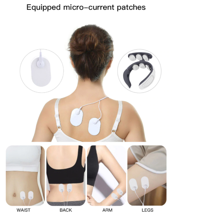 DAMAX-A Upgrade Intelligent Heat Neck Shoulder Massager 6 Electrode Plates 4 Modes Electric Pulse 15 Gears