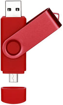 DAMAX-A 32GB USB OTG Dual Port Usb and Micro Usb Memory Stick Swivel Flash Drive(Red)