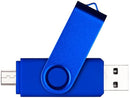 DAMAX-A Dual Usb Flash Drive with OTG 2-Port (Usb and Micro Usb) by DMA, 32GB Memory Stick for Android Smartphone Samsung Tablet & PC [Blue]