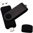 DAMAX-A Dual Memory Stick with OTG 2-Port (Usb and Micro Usb) by DMA, 32GB USB Flash Drive for Android Smartphone Samsung Tablet & PC [Black]