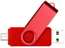 DAMAX-A 32GB USB OTG Dual Port Usb and Micro Usb Memory Stick Swivel Flash Drive(Red)