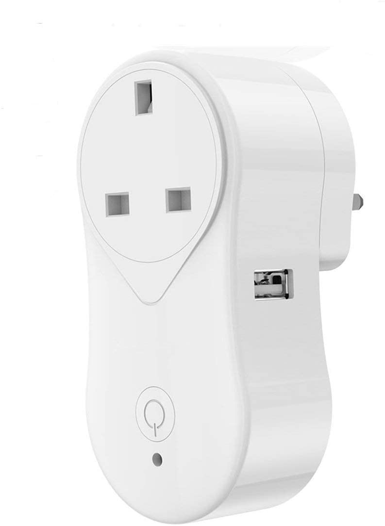 DAMAX-A Smart Plug WiFi Socket Alexa Echo Smart Plugs Voice App Control Timer with USB interface WiFi 2.4GHz