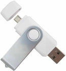 64GB USB OTG Dual Port Usb and Micro Usb Memory Stick Swivel Flash Drive
