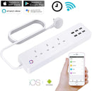 DAMAX-A Smart WiFi Power Strip APP Voice Individual Control Home Assistant 3 AC 6 USB Extension Lead