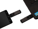 DAMAX-A Dual Memory Stick with OTG 2-Port (Usb and Micro Usb) by DMA, 32GB USB Flash Drive for Android Smartphone Samsung Tablet & PC [Black]