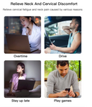 DAMAX-A Upgrade Intelligent Heat Neck Shoulder Massager 6 Electrode Plates 4 Modes Electric Pulse 15 Gears