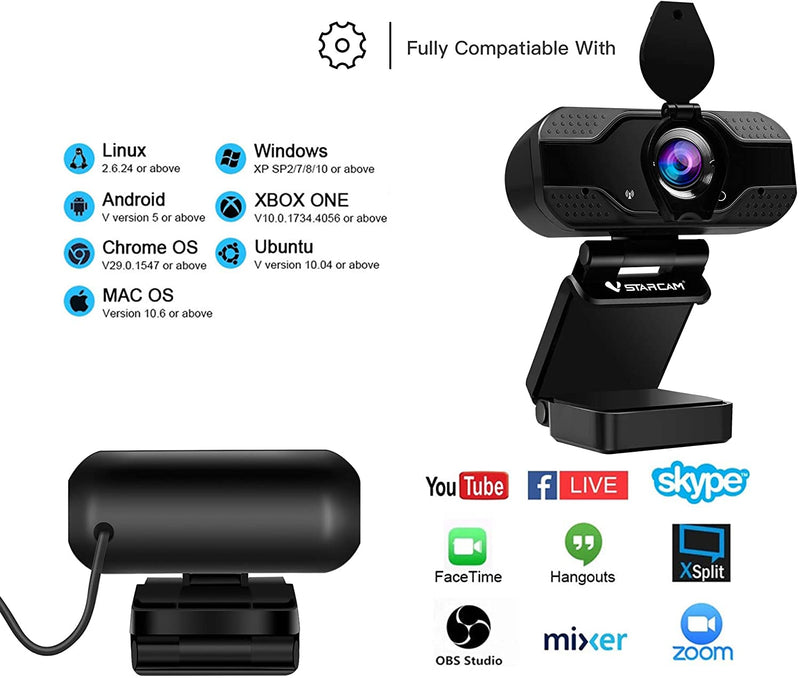 Usb Webcam Ubuntu VSTARCAM CU3 1080P Full HD MP USB Webcams