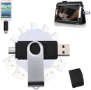64GB USB OTG Dual Port Usb and Micro Usb Memory Stick Swivel Flash Drive