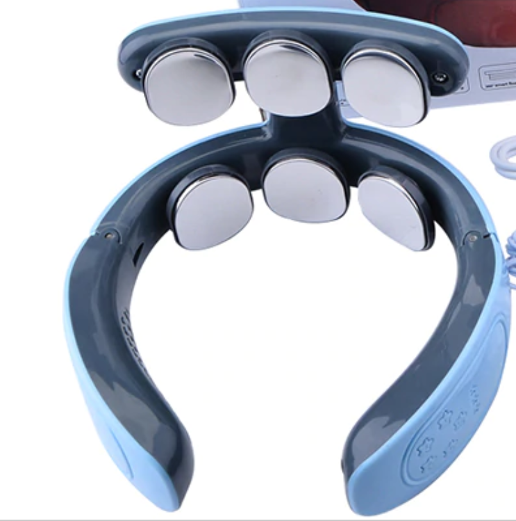 DAMAX-A Upgrade Intelligent Heat Neck Shoulder Massager 6 Electrode Plates 4 Modes Electric Pulse 15 Gears